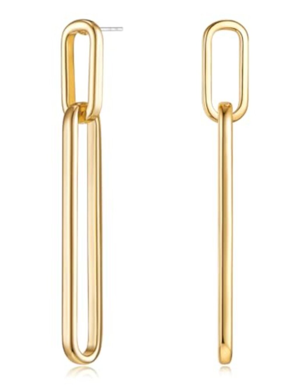 Geometric Link Drop Dangle Earrings for Women Long Link Dangle